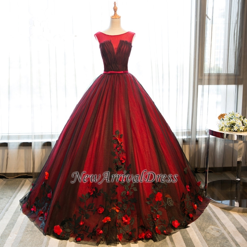 Flowers Dresses Crew Elegant Bridal Puffy Appliques Gowns Tulle Sleeveless With Wedding Bows Sashes-newarrivaldress