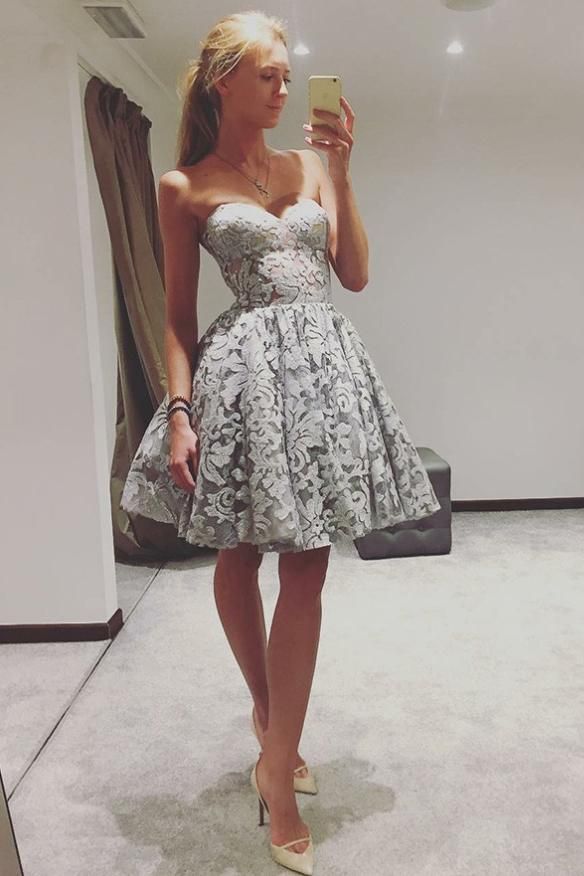 Elegant Sweetheart Homecoming Dresses Classic Sexy Sleeveless Cocktail Dresses-newarrivaldress