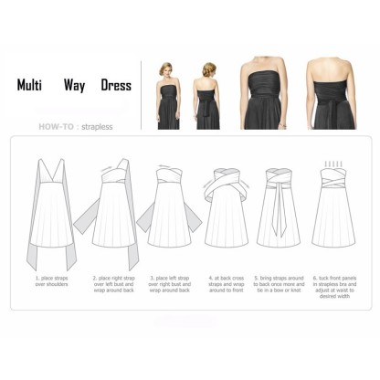 Convertible Dress Bridesmaid Dress Multi-way Twist Wrap Dress-newarrivaldress