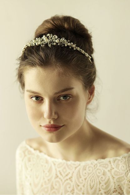 Elegant Alloy Imitation Pearls Special Occasion ＆Wedding Hairpins Headpiece with Crystal Rhinestone
