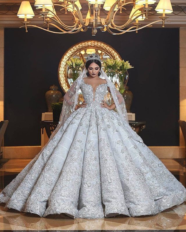 Luxury Ball Gown Wedding Dresses Sweetheart Neck Crystals-newarrivaldress