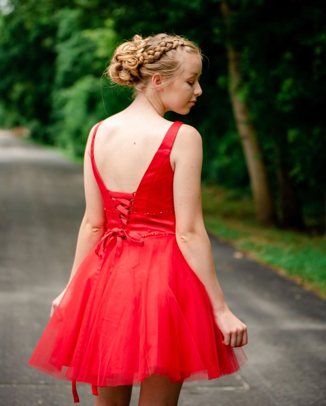 Simple V Neck Straps Red Homecoming Dress | A Line Tulle Sleeveless Beading Short Cocktail Dress-newarrivaldress