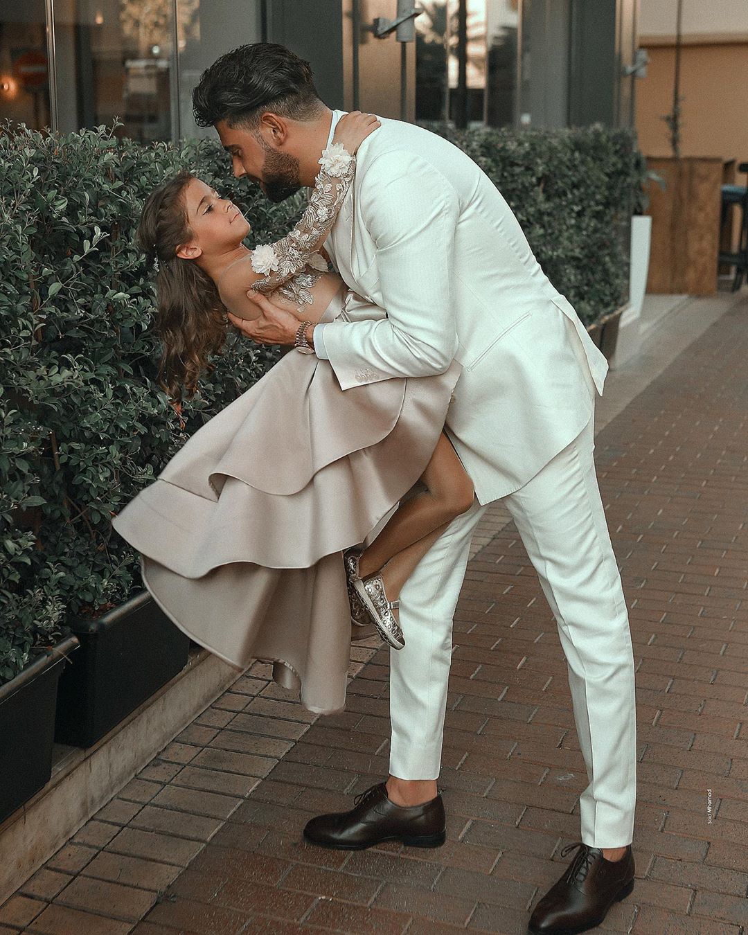 Cute High Low Satin See-through Back Lace Appliques Bow Flower Girl Dress-newarrivaldress