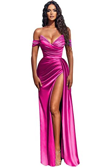 Sexy Off-the-Shoulder Satin Mermaid Prom Dress with Detachable Tail-newarrivaldress