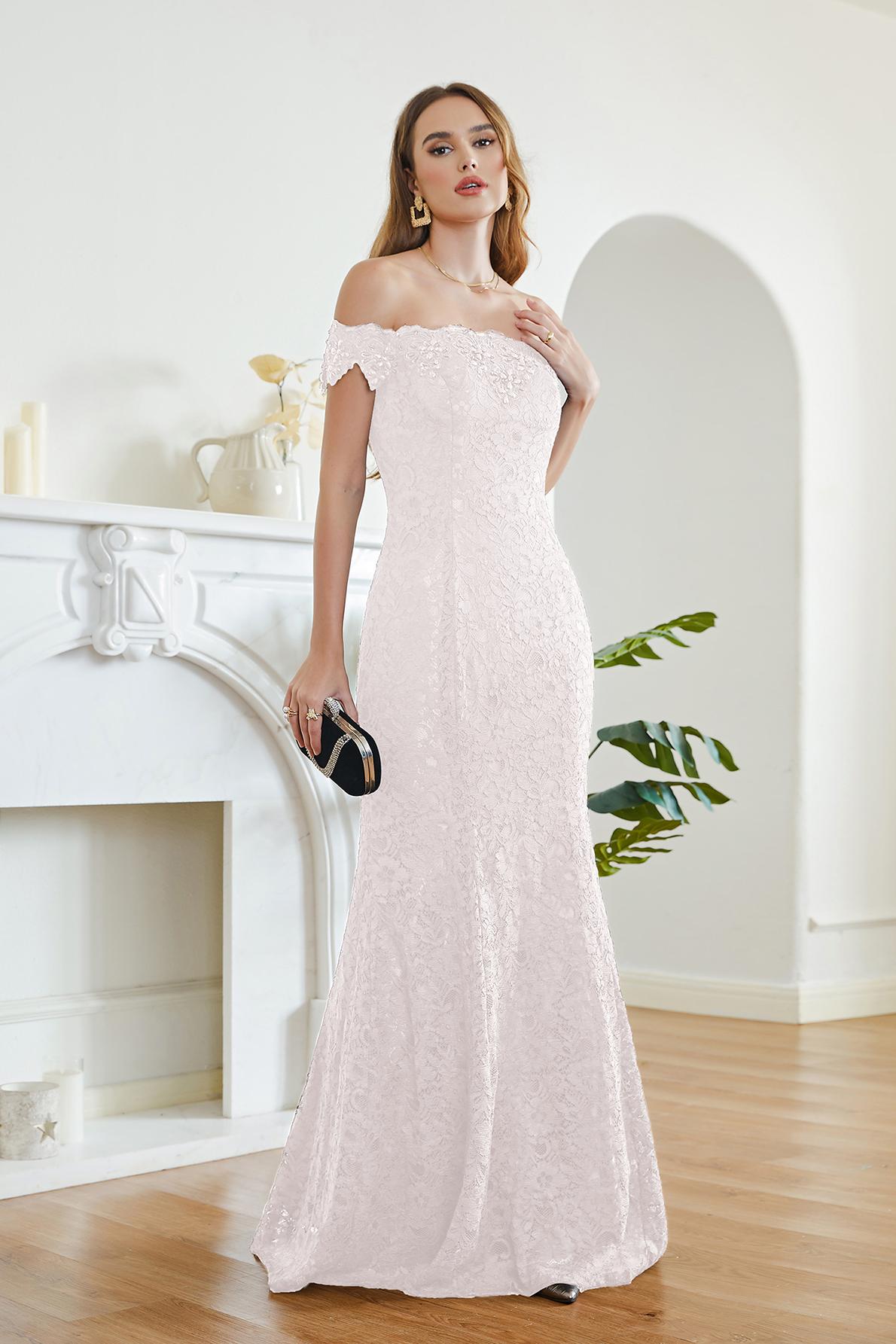 Crystal Beaded Red Mermaid Evening Dresses Off the Shoulder Prom Party Dress