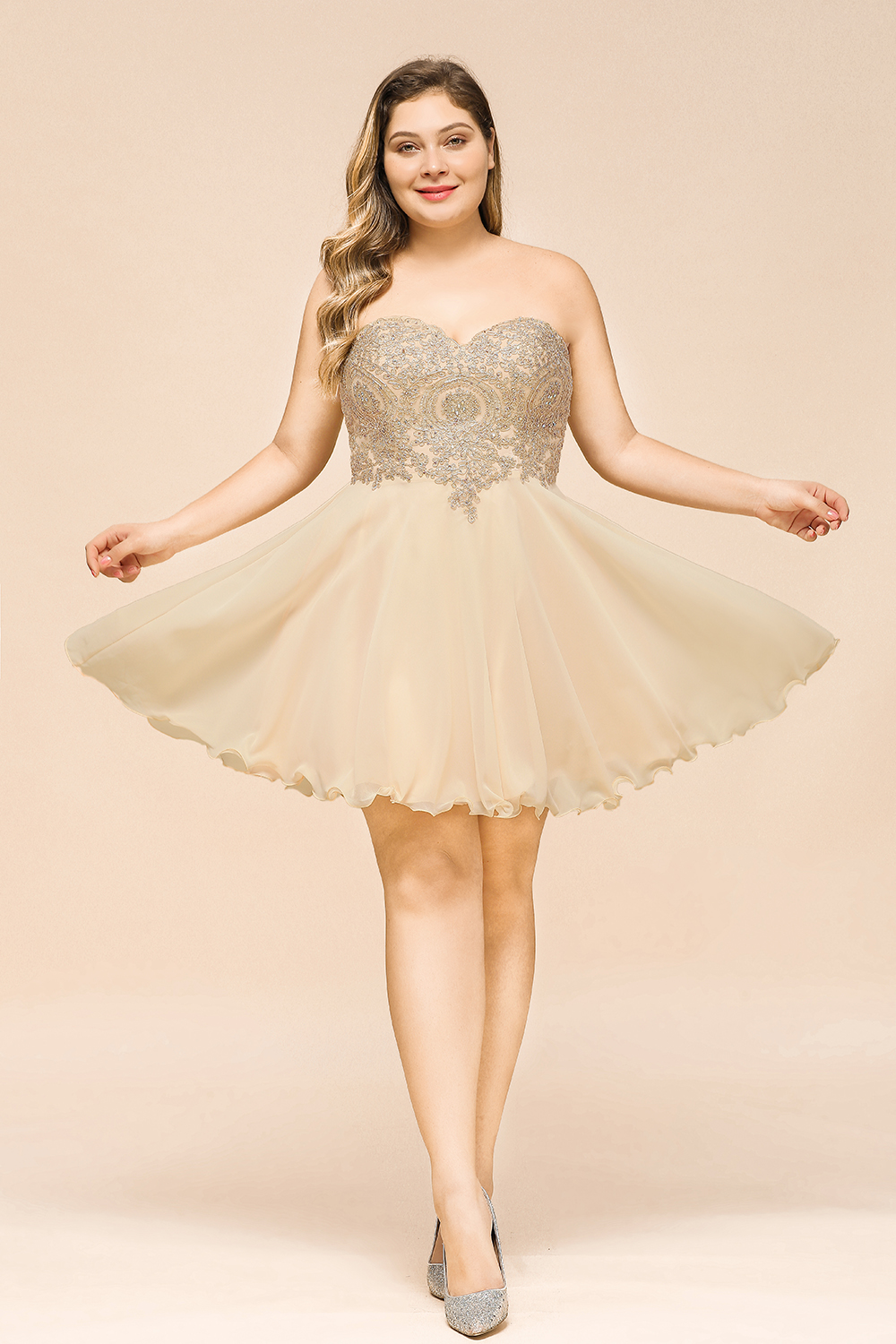 Appliques Short SweetheartMini Homecoming Dresses-newarrivaldress