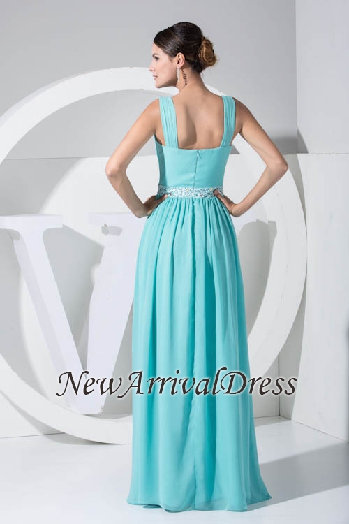 Spaghetti Straps Sexy Side Slit Formal Dresses | Sleeveless Open Back Long Evening Gowns-newarrivaldress