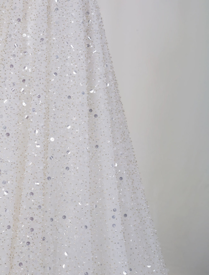 Ivory Simple Wedding Dress Lace V-Neck Sleeveless Backless Lace A-Line Long Bridal Gowns-newarrivaldress