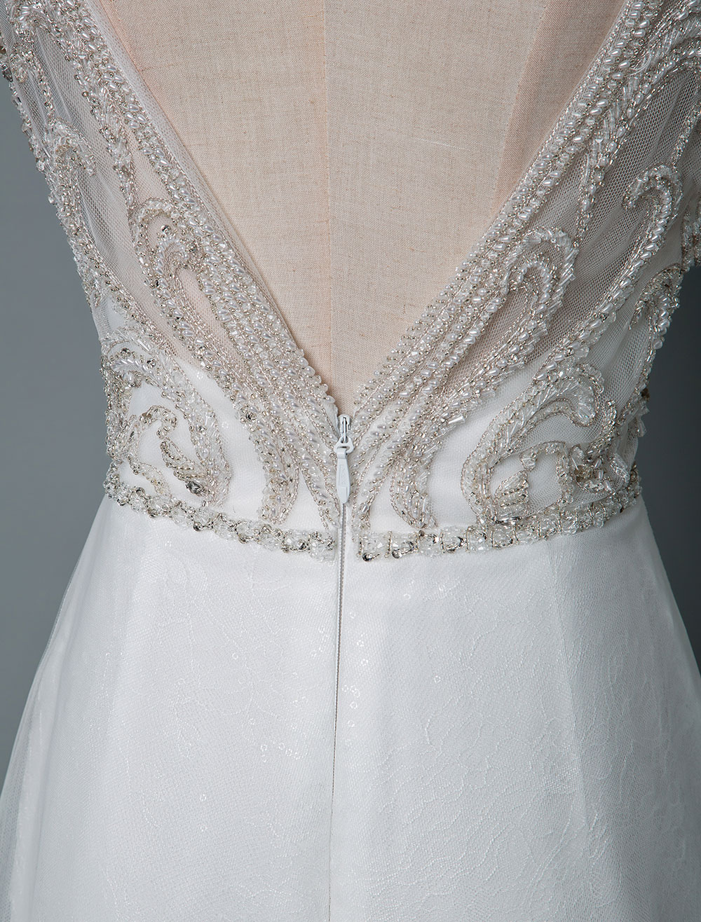 Beach Wedding Dress A Line Sleeveless V Neck High Split Floor Length Backless Sexy Bridal Gown-newarrivaldress