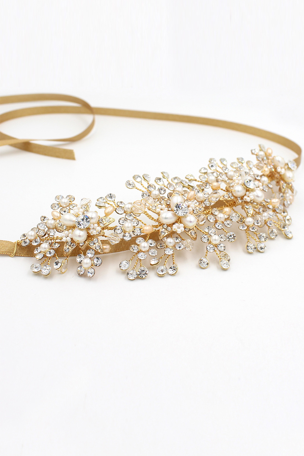 Luxury glamourous Alloy＆Rhinestone Special Occasion ＆Wedding Headbands Headpiece with Imitation Pearls-newarrivaldress
