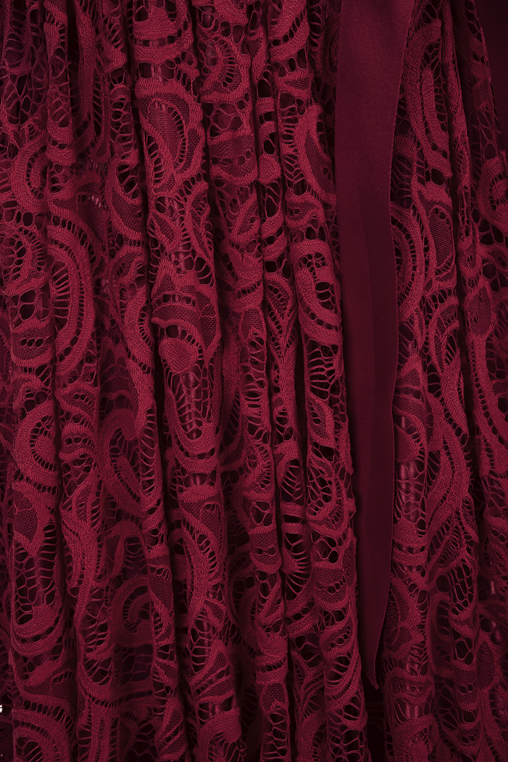 Short Sleeves Seath Red Lace Dresses with Ribbon Bow-newarrivaldress