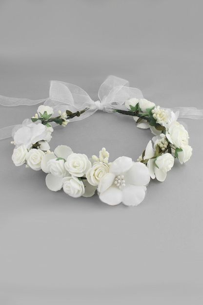Flower Plastic Special Occasion Flower-Girl's-Headwear Headpiece with Imitation Pearls