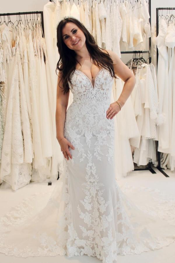 Gorgeous Sweetheart Mermaid Bridal Gown Sleeveless Tulle Lace Appliques Wedding Dress-newarrivaldress