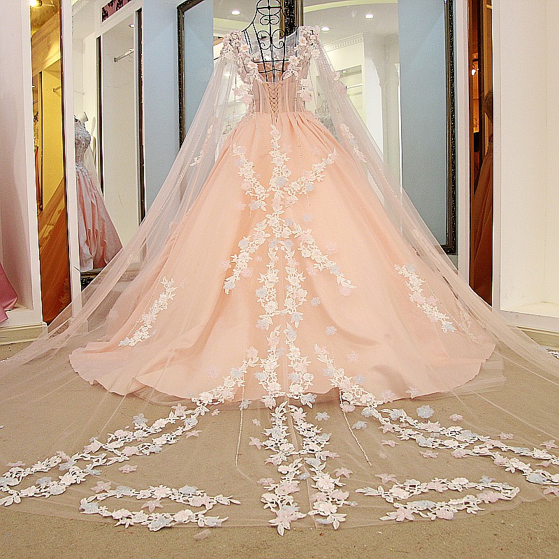 Stunning Floor-Length Appliques Sweep Train A-Line Tulle Beading Prom Dresses-newarrivaldress