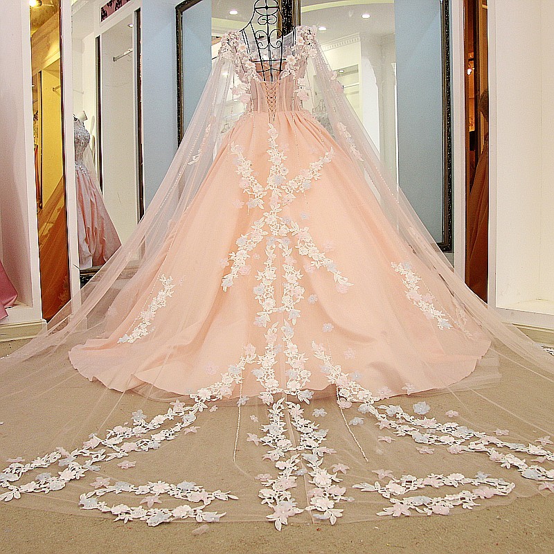 Stunning Floor-Length Appliques Sweep Train A-Line Tulle Beading Prom Dresses-newarrivaldress