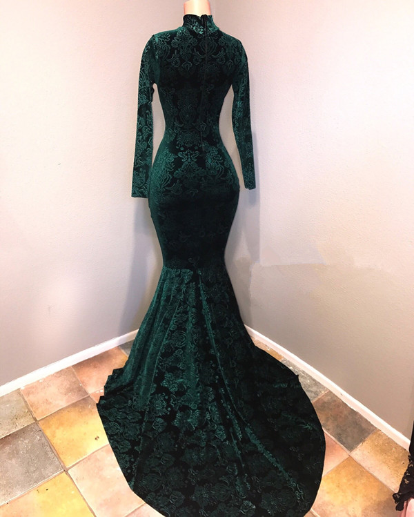 High Neck Velvet Mermaid Prom Dresses |Prom Dresses BA8867-newarrivaldress