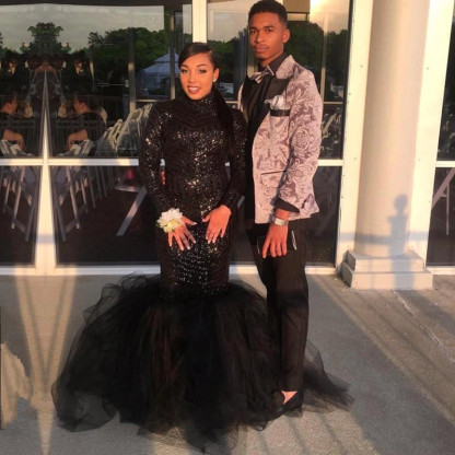 Sexy BlackProm Dress | Sequins Tulle Evening Gowns BK0-newarrivaldress