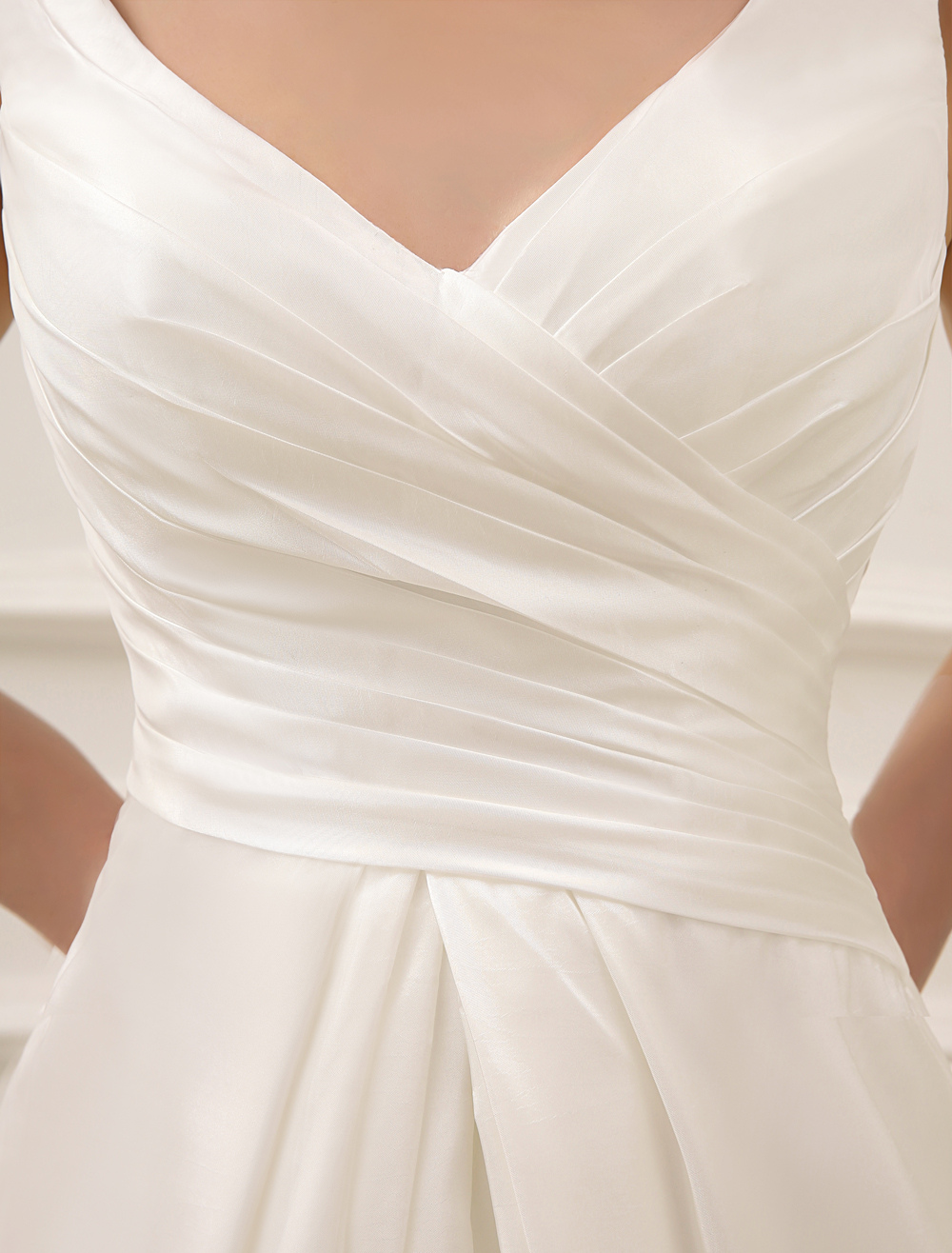 Simple Wedding Dresses Ivory Wedding Dress Knee-Length Backless Straps Lace Bridal Dress Exclusive-newarrivaldress