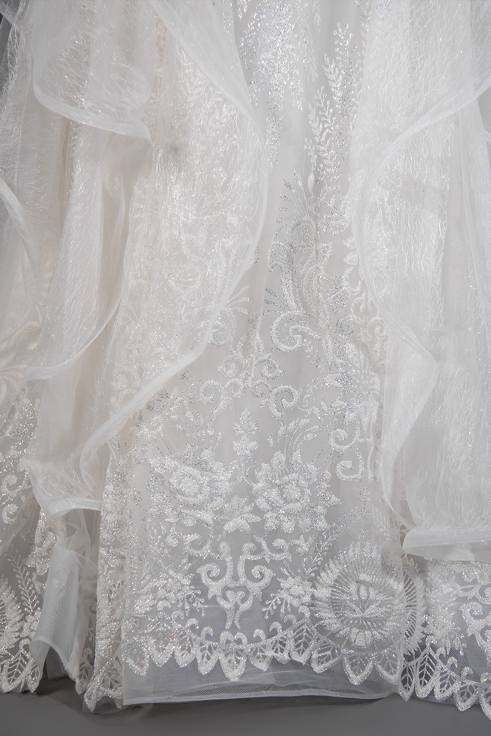 Off-the-Shoulder Beadings Ball Gown Glitter Long Wedding Dress Lace-up Design-newarrivaldress