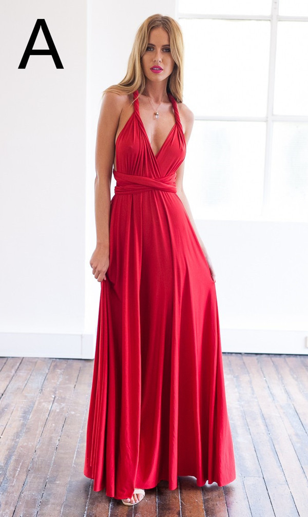 Sexy A-line Sleeveless Red Detached Prom Dress Floor-length-newarrivaldress