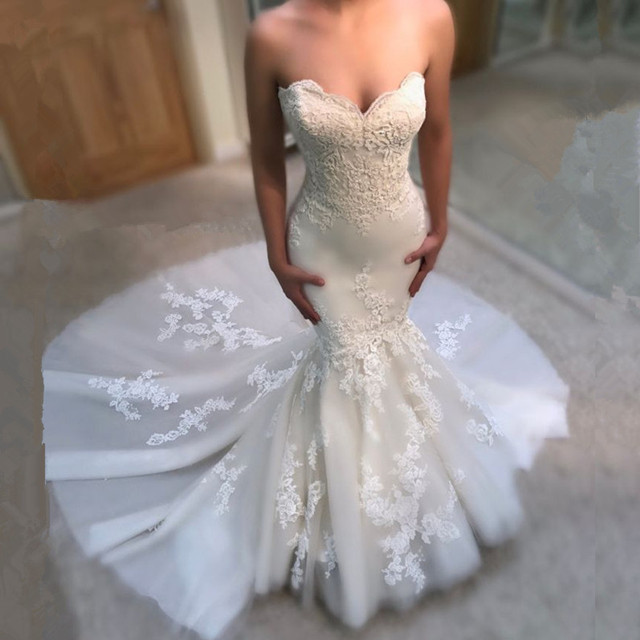 Modest Sweetheart Mermaid Wedding Dresses | Bridal Dress-newarrivaldress