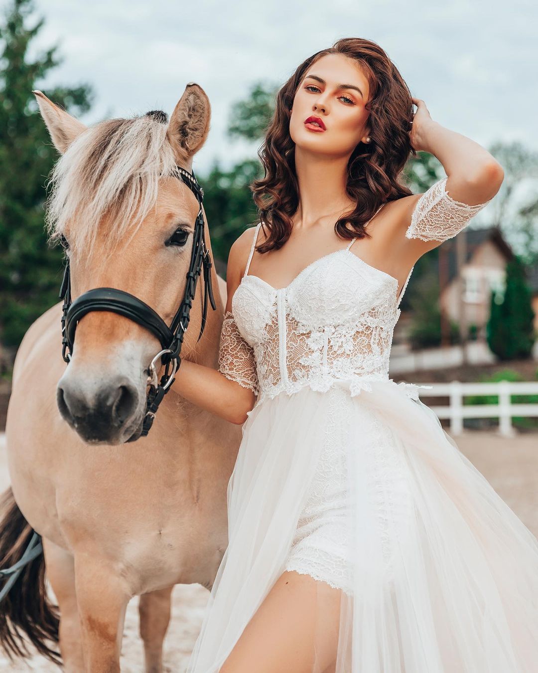 Boho Spaghetti Straps Tulle Wedding Dress with Side Split-newarrivaldress