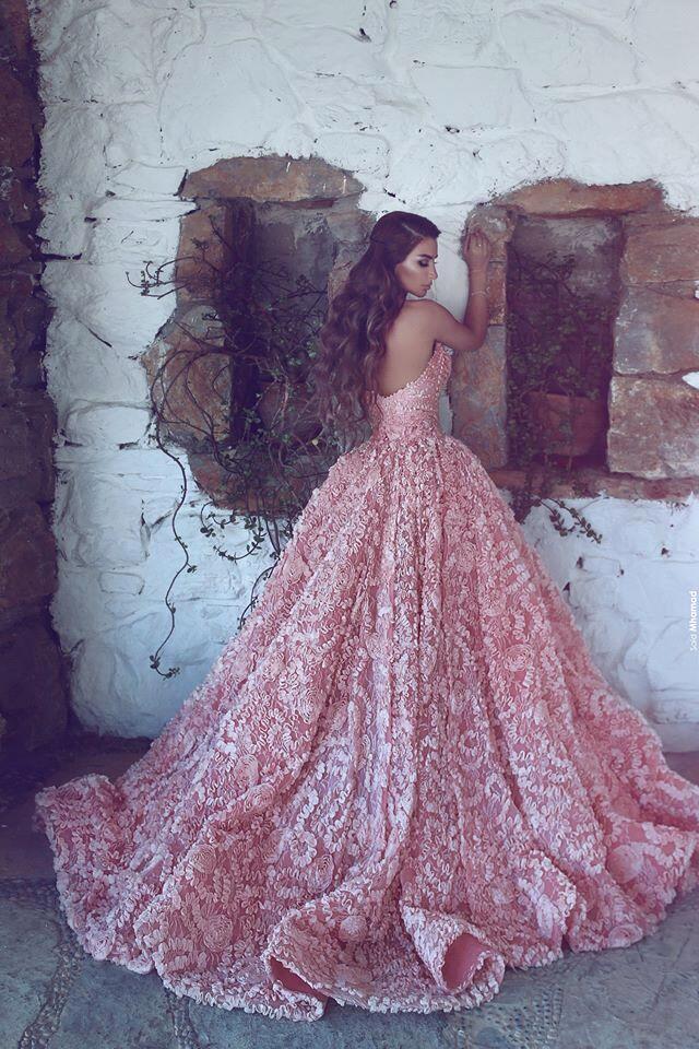 Gorgeous Sweetheart Pink Prom Dress Princess With Appliques