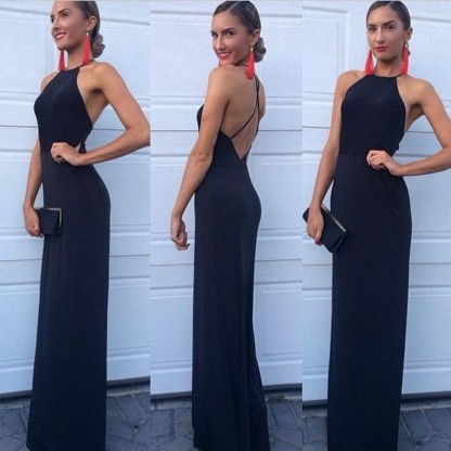  Sexy Bodycon Jewel Open Back Sleeveless Prom Dress BA7222