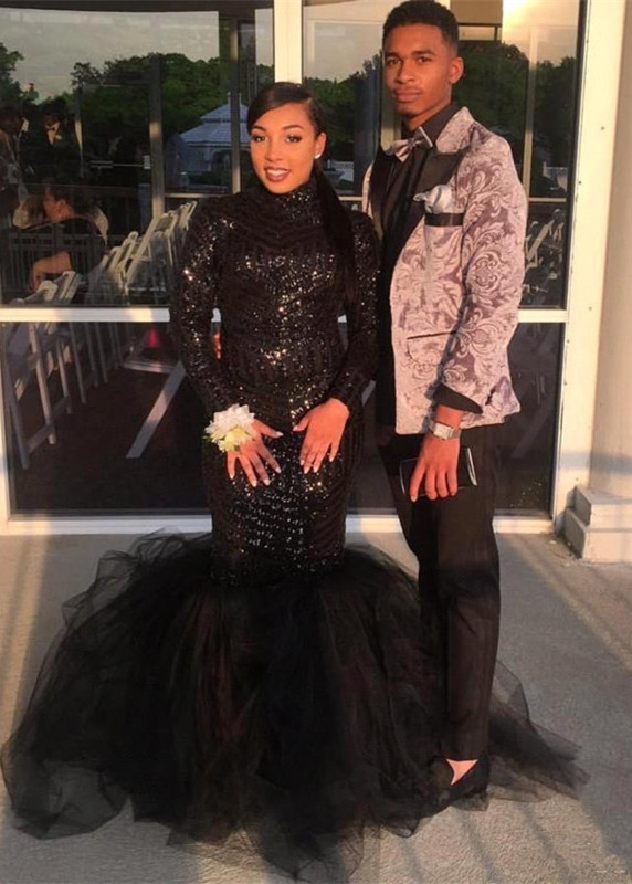 Sexy BlackProm Dress | Sequins Tulle Evening Gowns BK0-newarrivaldress