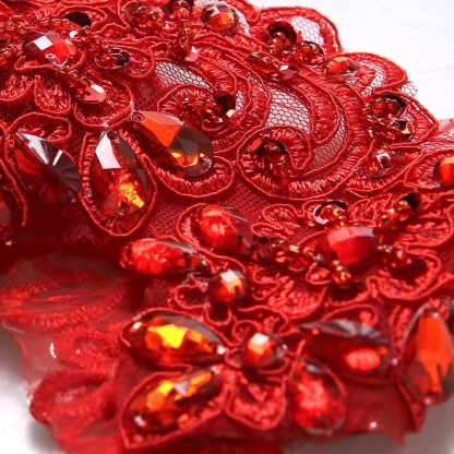 Crystal Beaded Red Mermaid Evening Dresses Off the Shoulder Prom Party Dress