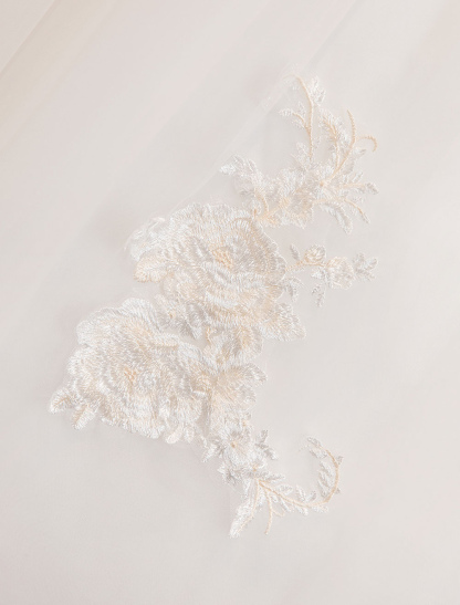 Tulle Wedding Dresses Ivory Illusion Neckline Half Sleeve Floor Length Princess Bridal Dress-newarrivaldress