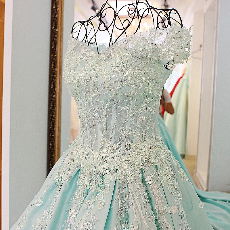 Sequins Off-The-Shoulder Applique Ball Gown Chapel Train Evening Dresses-newarrivaldress