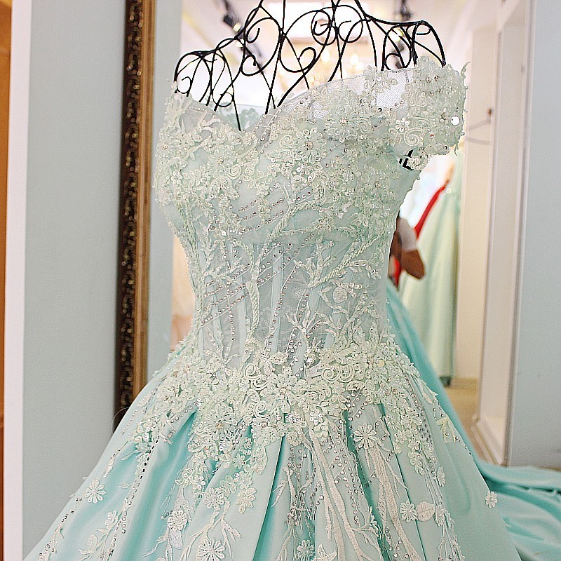 Sequins Off-The-Shoulder Applique Ball Gown Chapel Train Evening Dresses-newarrivaldress