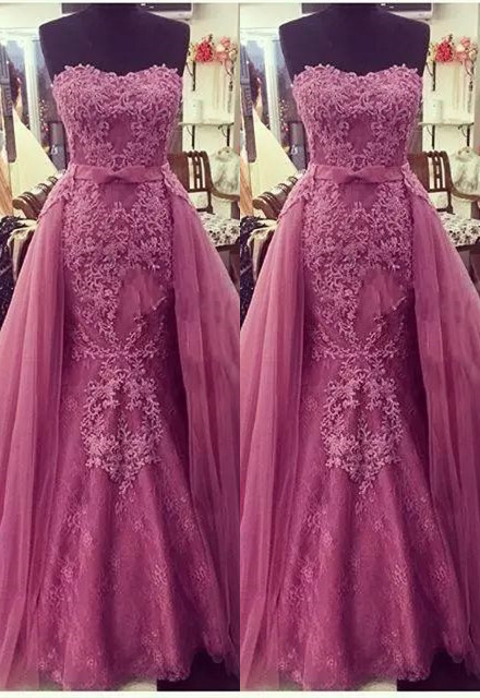 Delicate Sweetheart Sleeveless Bowknot Mermaid Evening Dress-newarrivaldress