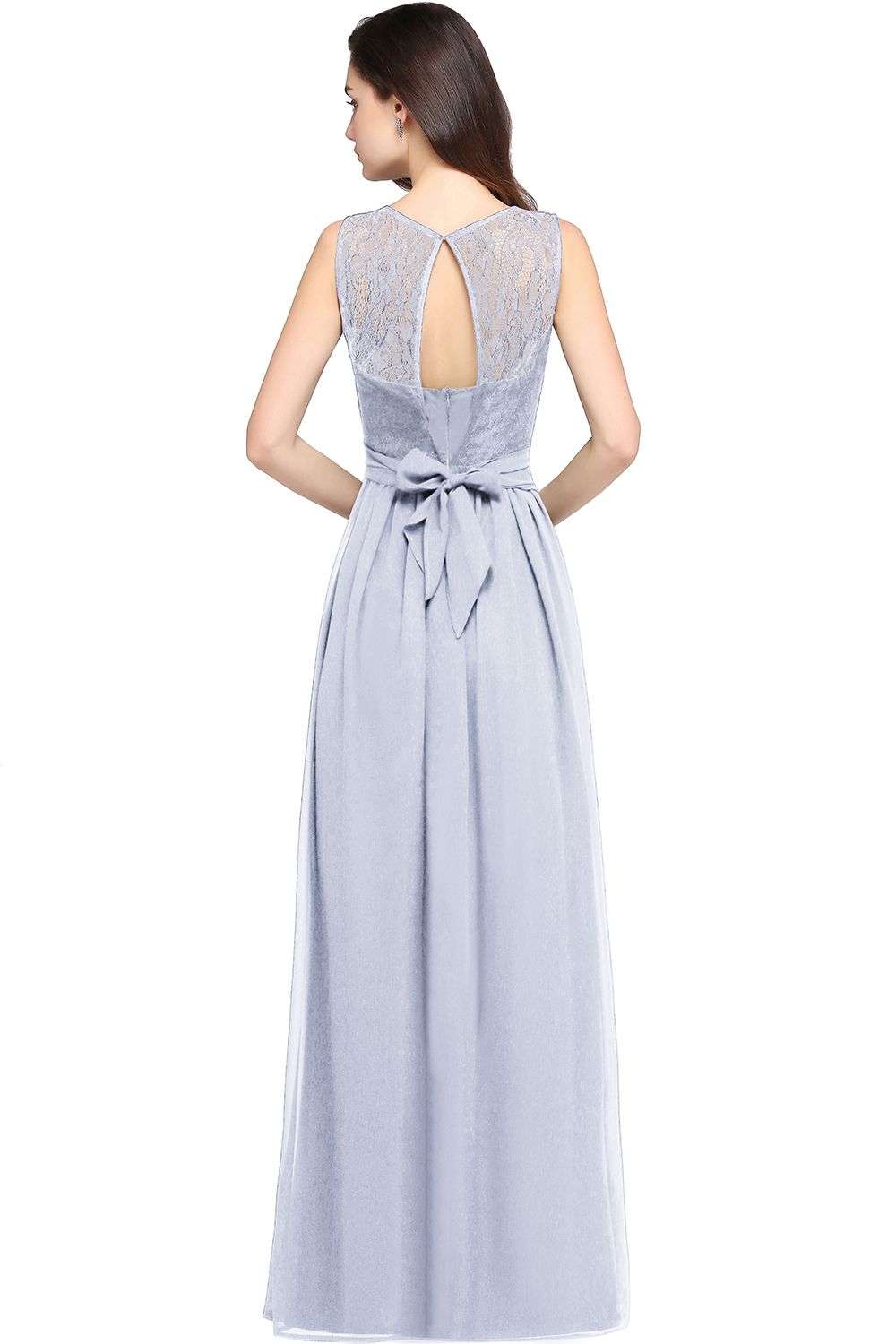 Elegant A-line Floor-length Chiffon Simple Evening Dress Sleeveless-newarrivaldress