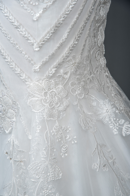 Sleeveless Mermaid Bridal Gown Scoop Neck Floral Lace Appliques Wedding Dress-newarrivaldress