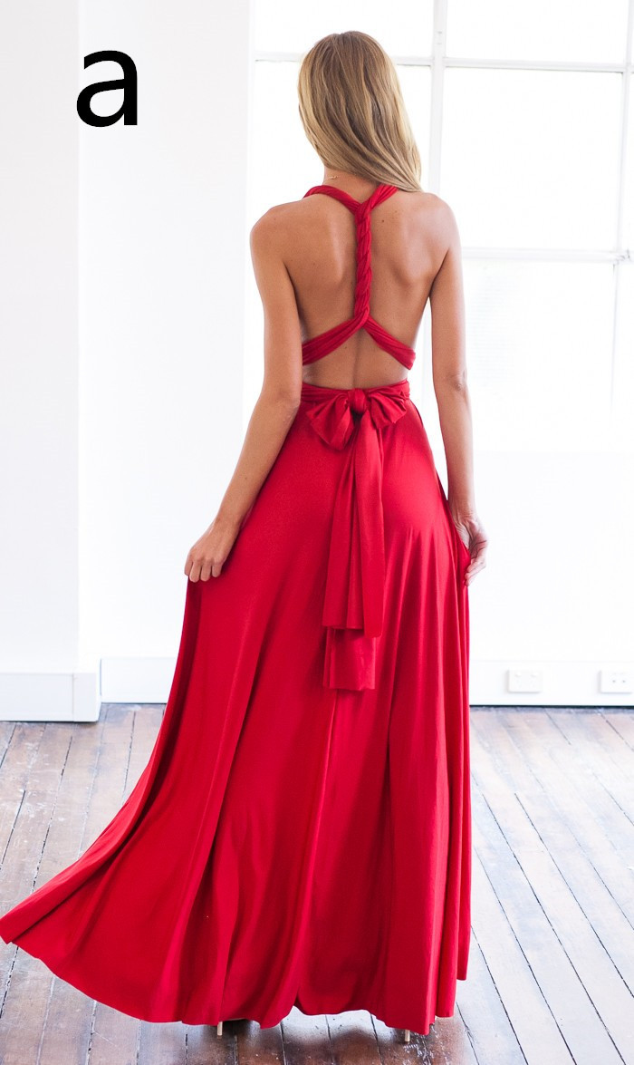 Sexy A-line Sleeveless Red Detached Prom Dress Floor-length-newarrivaldress
