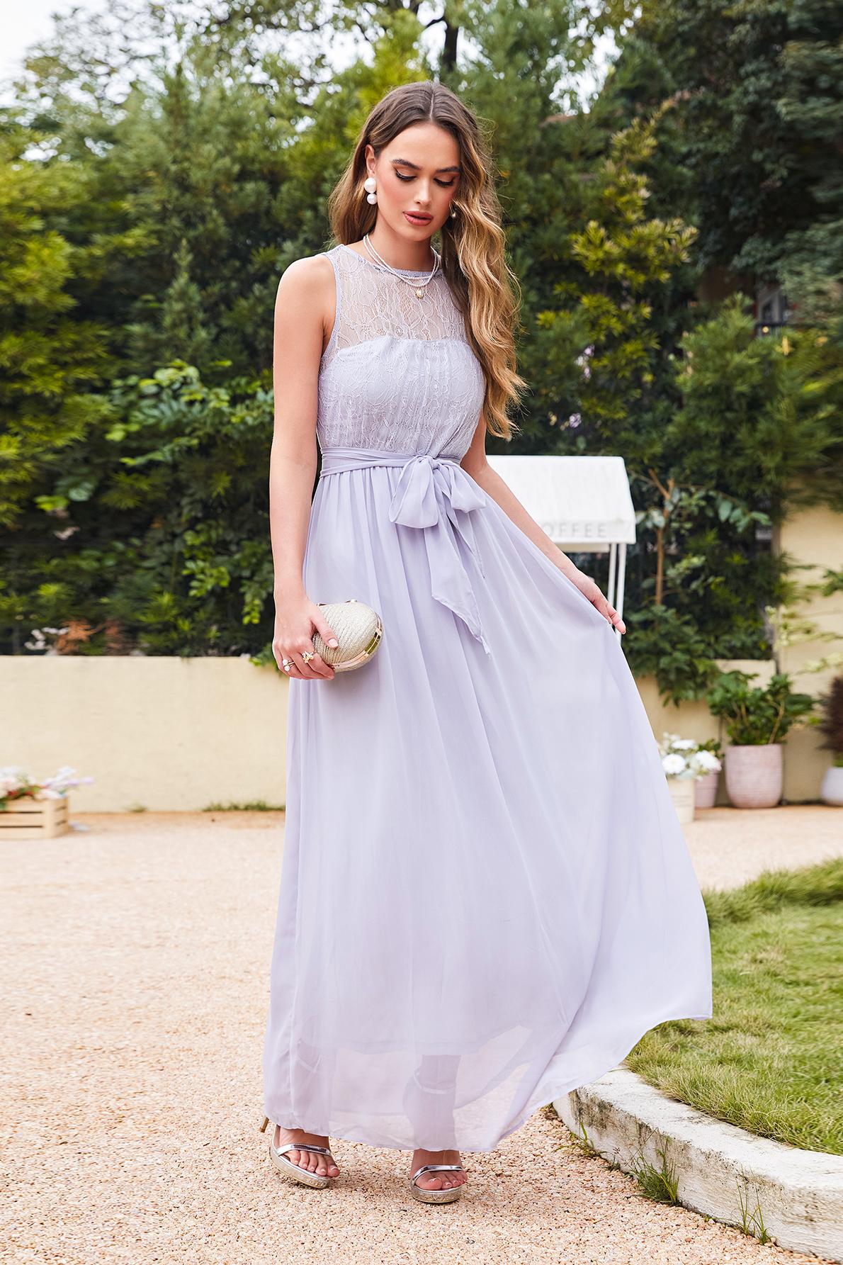 Elegant A-line Floor-length Chiffon Simple Evening Dress Sleeveless-newarrivaldress