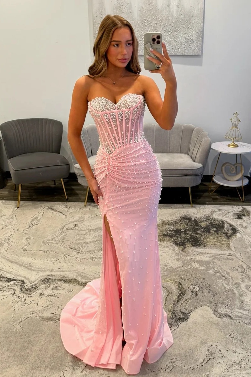 [Copy]Mint Spaghetti Straps Satin Long Mermaid Prom Dress with Bow