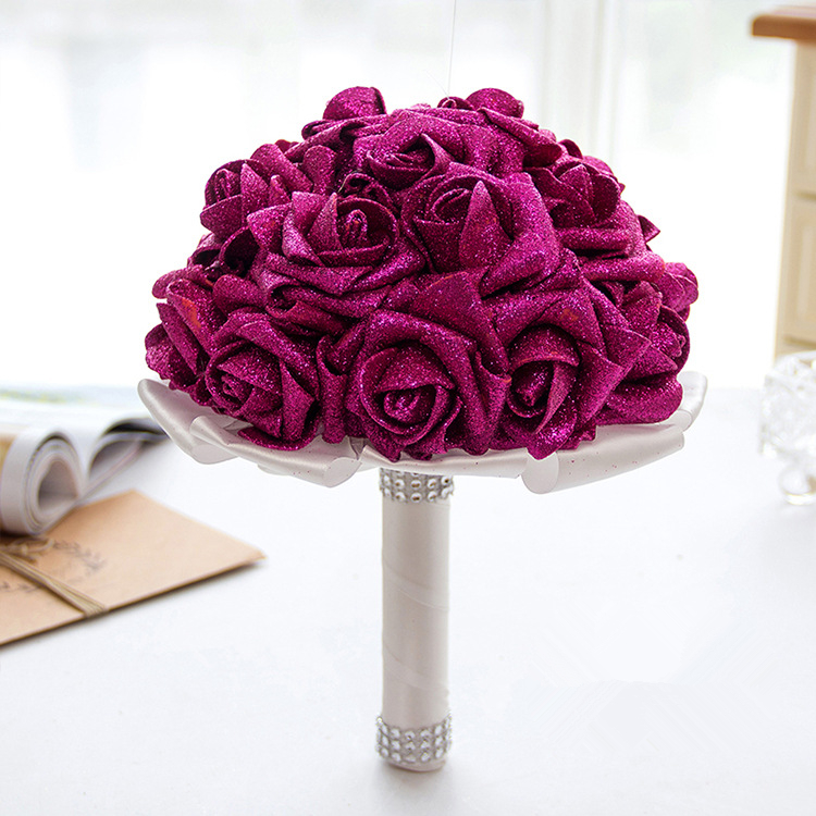 Sparkle Multiple Colors Rose Wedding Bouquet | Newarrivaldress.com