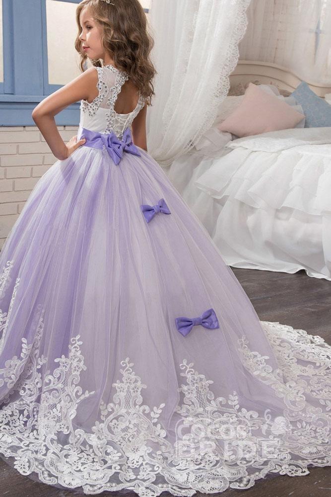 Scoop Neck Sleeveless Ball Gown Flower Girls Dress-newarrivaldress