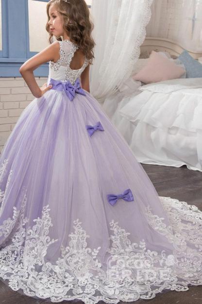 Scoop Neck Sleeveless Ball Gown Flower Girls Dress-newarrivaldress