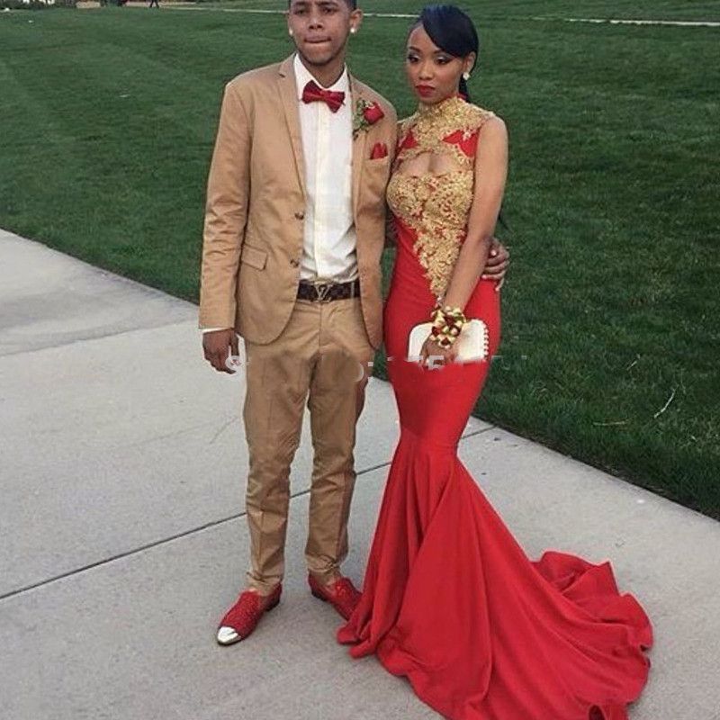 Red Mermaid Prom Dress |Lace Appliques Evening Dress BK0-newarrivaldress