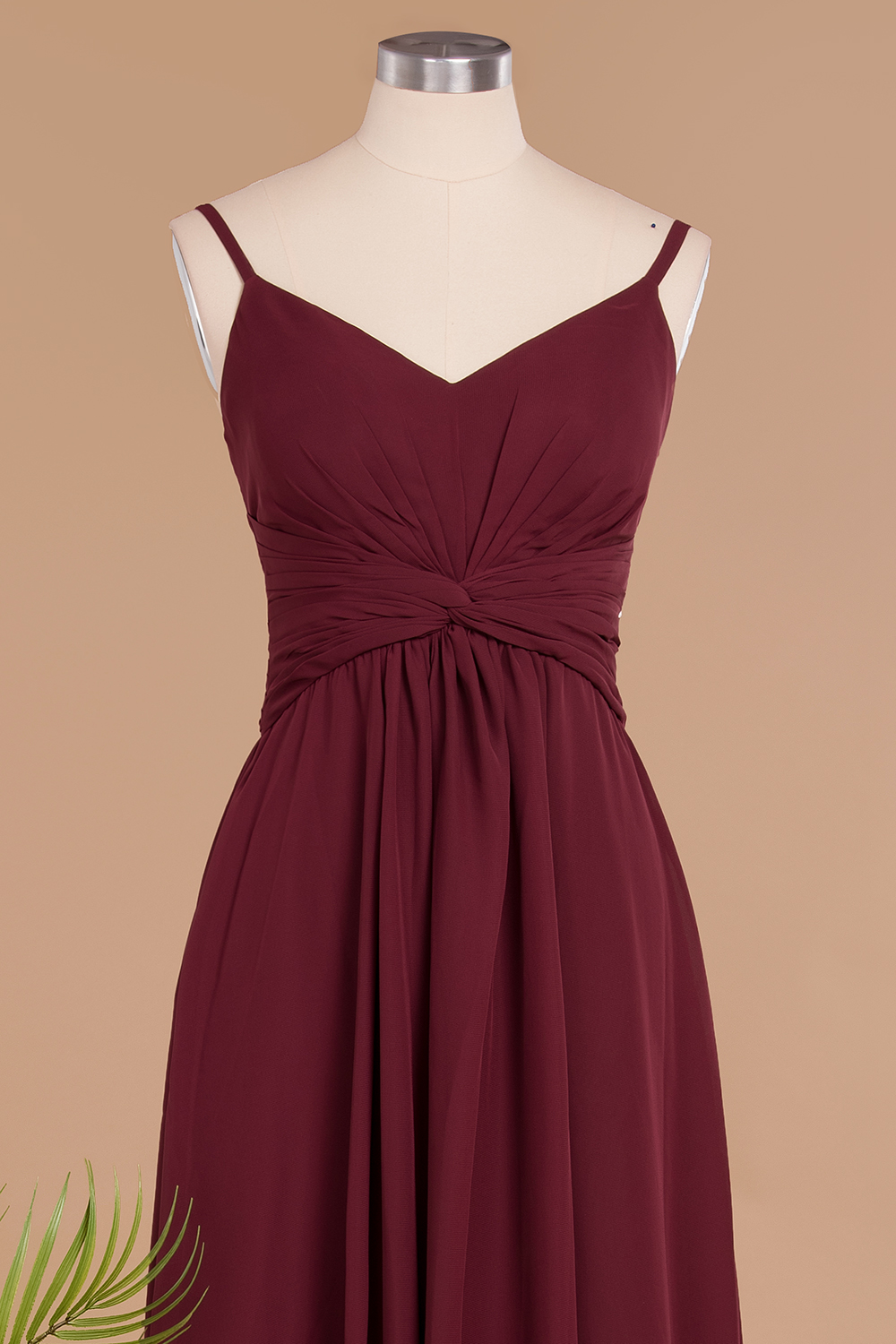 Elegant Sleeveless Ruffle Chiffon Bridesmaid Dress Affordable Backless Long Wedding Party Dress-newarrivaldress