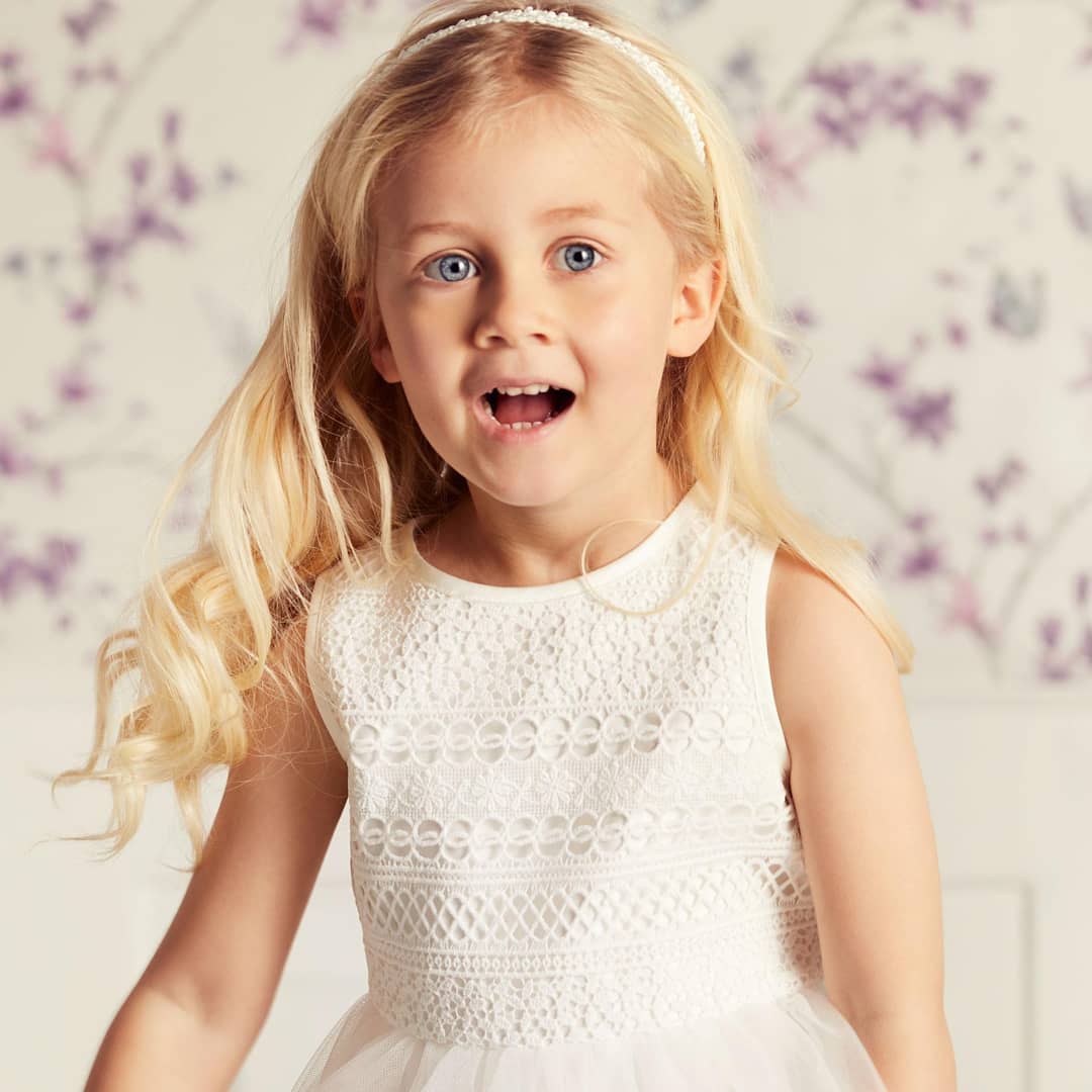 Tulle Lace Flower Girl Dress Jewel Neck Birthday Party Dress-newarrivaldress