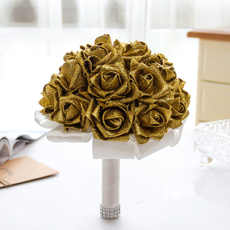 Sparkle Multiple Colors Rose Wedding Bouquet | Newarrivaldress.com