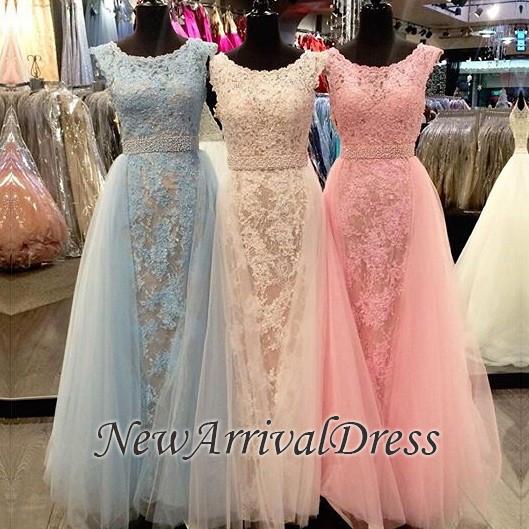 Crystal Sleeveless Appliques Scoop Tulle Elegant Bridesmaid Dress BA4608-newarrivaldress
