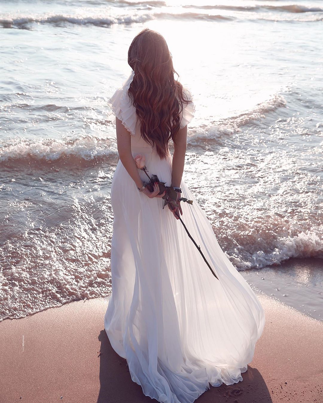 A-line Chiffon V-neck Wedding Dresses | Sexy Short Sleeve Floor Length Tulle Bridal Gowns-newarrivaldress