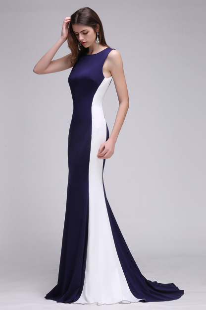 CAMILA | Mermaid Long Dark Navy Simple Prom Gowns-newarrivaldress