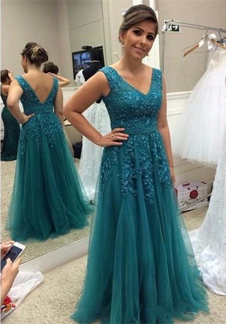 Modest Straps A-line Beading Sleeveless Belt Mother of Bride Dress-newarrivaldress